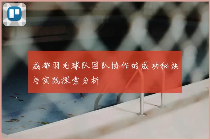 成都羽毛球队团队协作的成功秘诀与实践探索分析