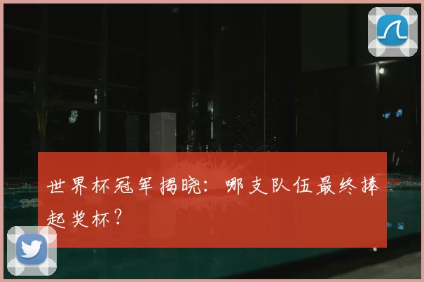 世界杯冠军揭晓：哪支队伍最终捧起奖杯？